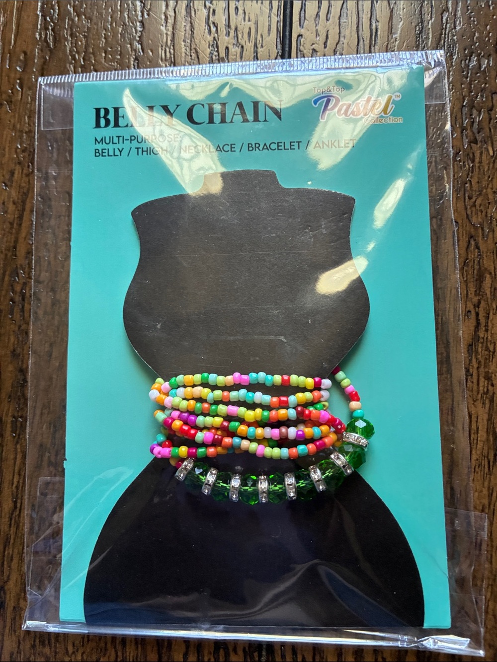 Pastel Multi-Color Beaded Belly Chain / Bracelet